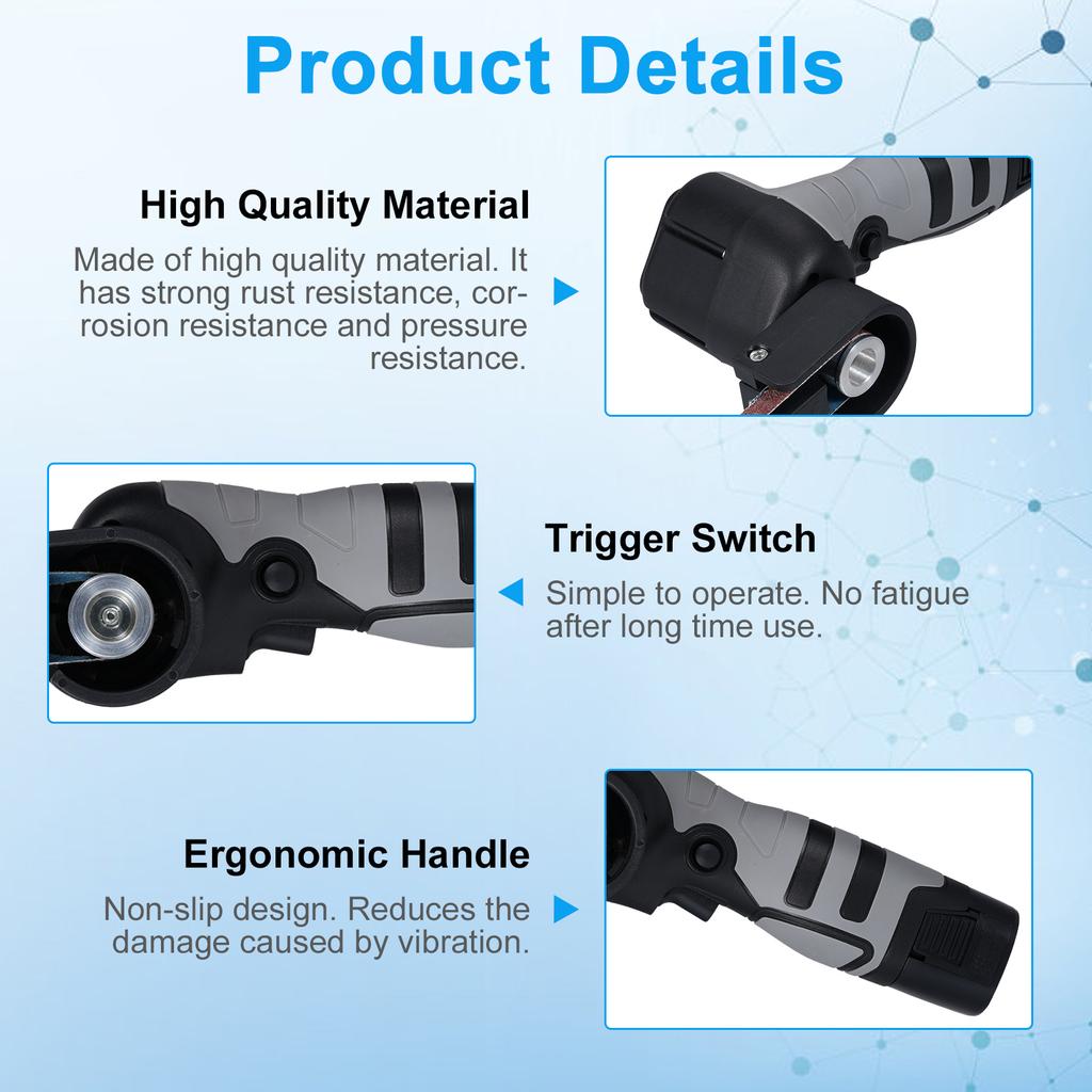 Электрический мини-ленточный шлифовальный станок Угловая шлифовальная машина Инструмент для шлифовальной ленты Машина для шлифовки труб Ленточная шлифовальная машина Полировальная лента