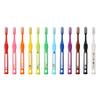 L APIS: Children's Toothbrush, Happy Colors, 12 Colors, Dental-Recommended, Gift for Ages 5 and Up, Made In Japan, Junior Name Pencils, Clear Case, 12