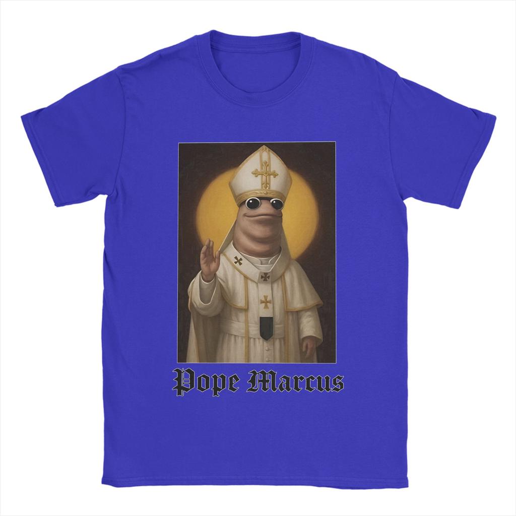 Pope Marcus Marcus The Worm T-Shirt  Hippie T Shirts Short-Sleeved Vintage Tops Beach Pure Cotton O-Neck Plus Size Top Tees