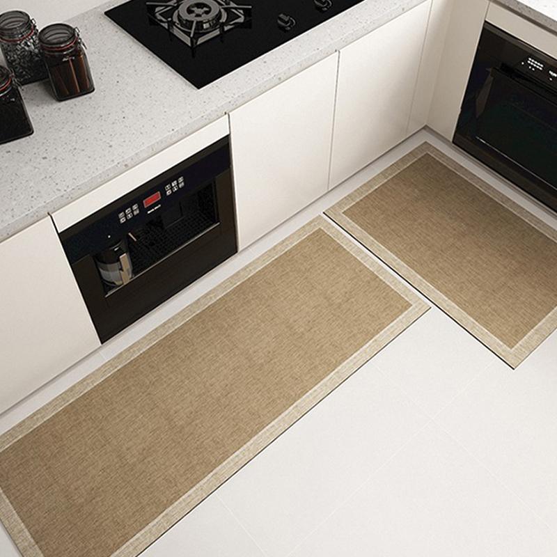 Carpet for Kitchen Anti-slip Oil-proof Floor Mat Pvc Leather Waterproof Special Rug Long Strip Solid Color Foot Mats Alfombrar