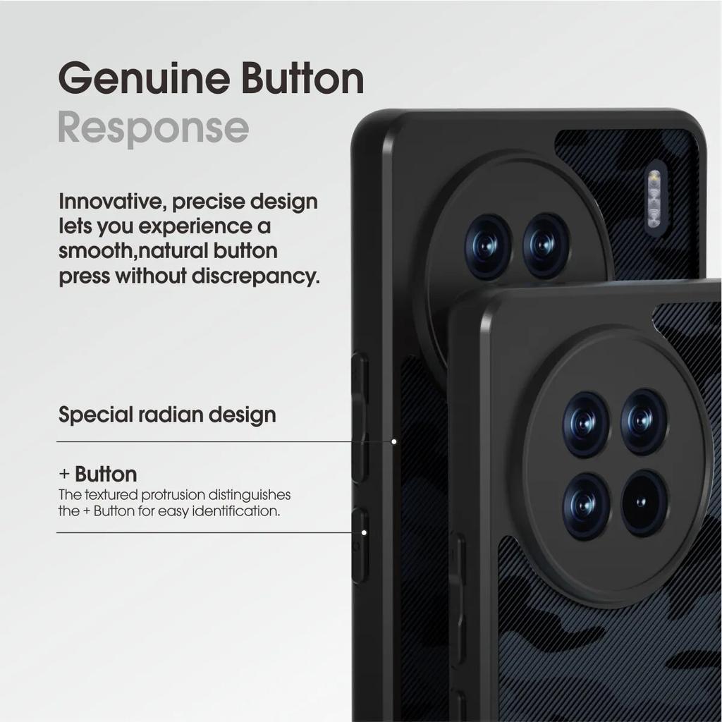 (В комплекте ремешок на запястье)Чехол IBMRS для vivo X90 Pro+, камуфляжный жесткий чехол-бампер с усиленной защитой от ударов