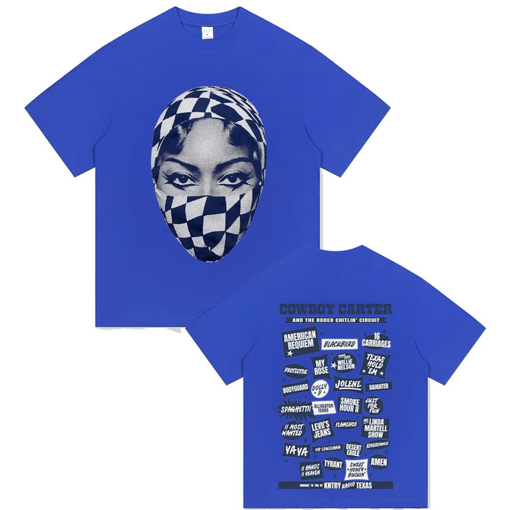 Beyonce Cowboy Carter and The Rodeo Chitlin Circuit Tshirt Male Fashion Casual Oversized T Shirts Unisex Women Vintage Streetwear