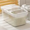 Moisture-proof Rice Bucket Transparent Cereal Container Fresh-keeping Rice Grain Storage Box