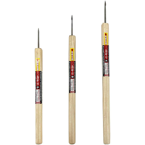 E-Value Square Handle Triangular Pit Drill, Small, for Drilling Pilot Holes for Large Nails and Wood Screws