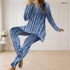 Women Plus Size Abstract Printed Front Zip Long Sleeve Longline Top And Fitted Pants Two Piece Set
