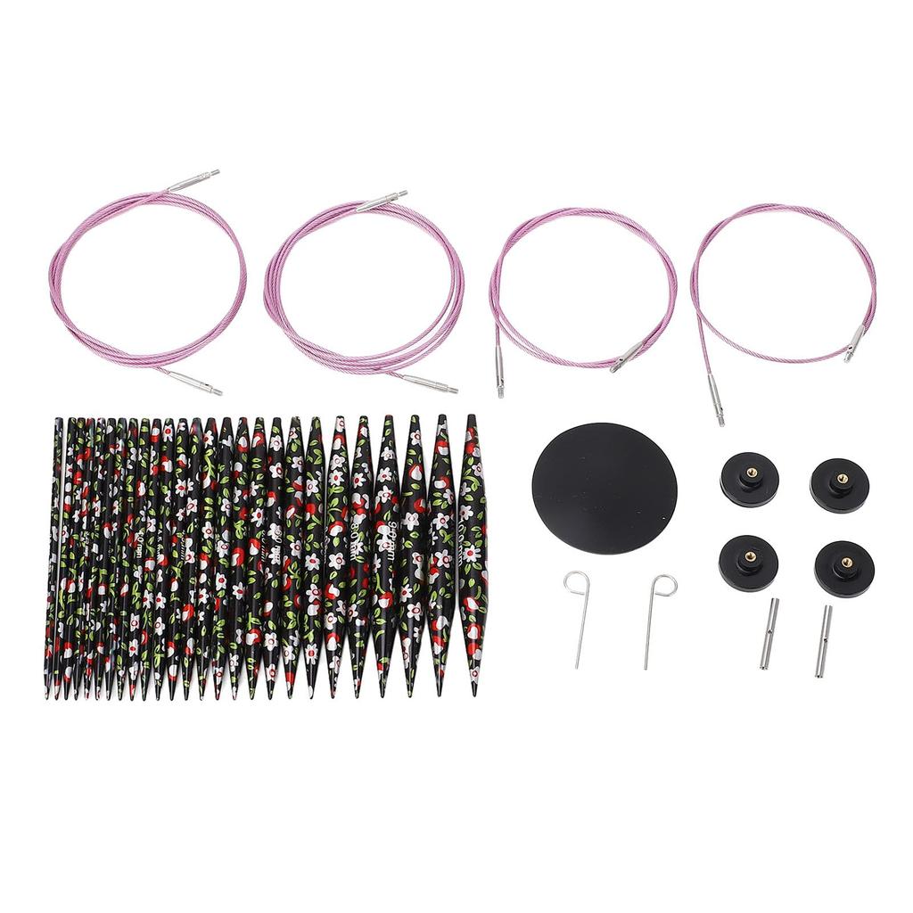 Набор игл для швейной машины, набор игл для вязания крючком, набор круговых спиц, спицы для вязания, алюминиевый материал, простая в использовании, универсальная съемная сумка для хранения 17 X