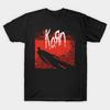 Азиатский размер Мужская черная футболка с принтом Korn Печать методом термопереноса без вырезания Хлопковая футболка