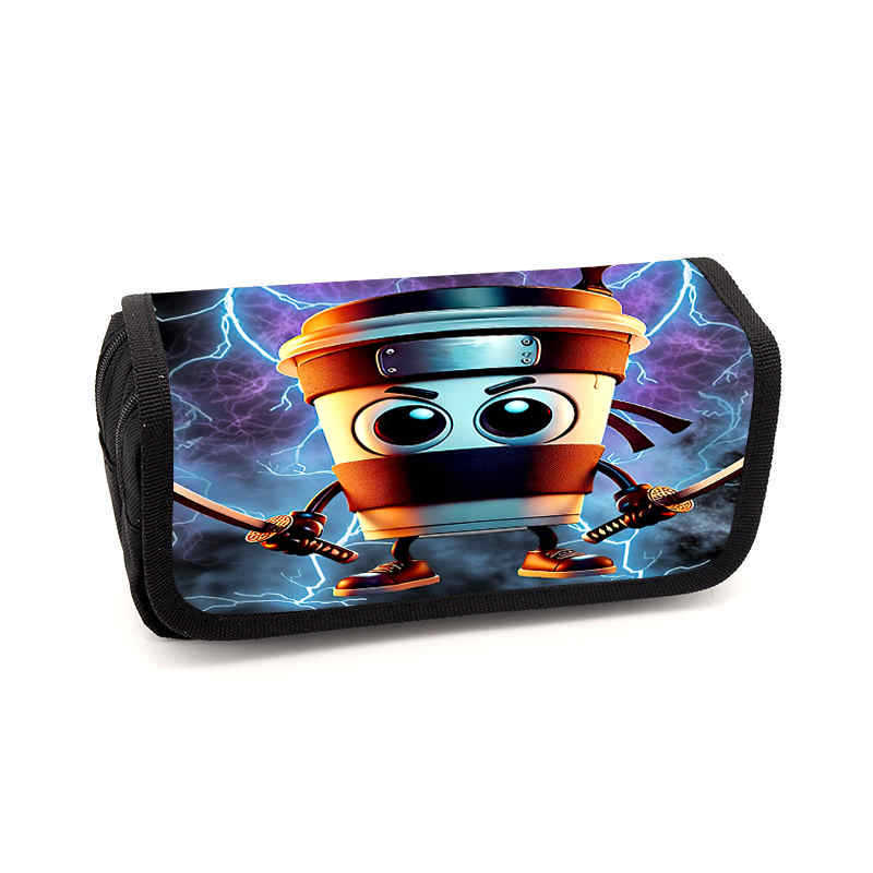 Brain rot pencil case Animation peripheral storage bag Stationery pencil case