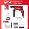 DELIXI ELECTRIC Многофункциональный ударный шуруповерт 220 В, штепсель CN (адаптер в комплекте)