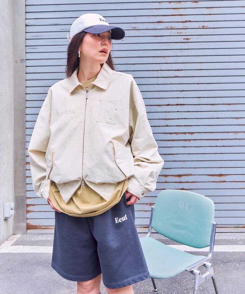 Eeut Washed Cotton Blouson Jacket / Ivory