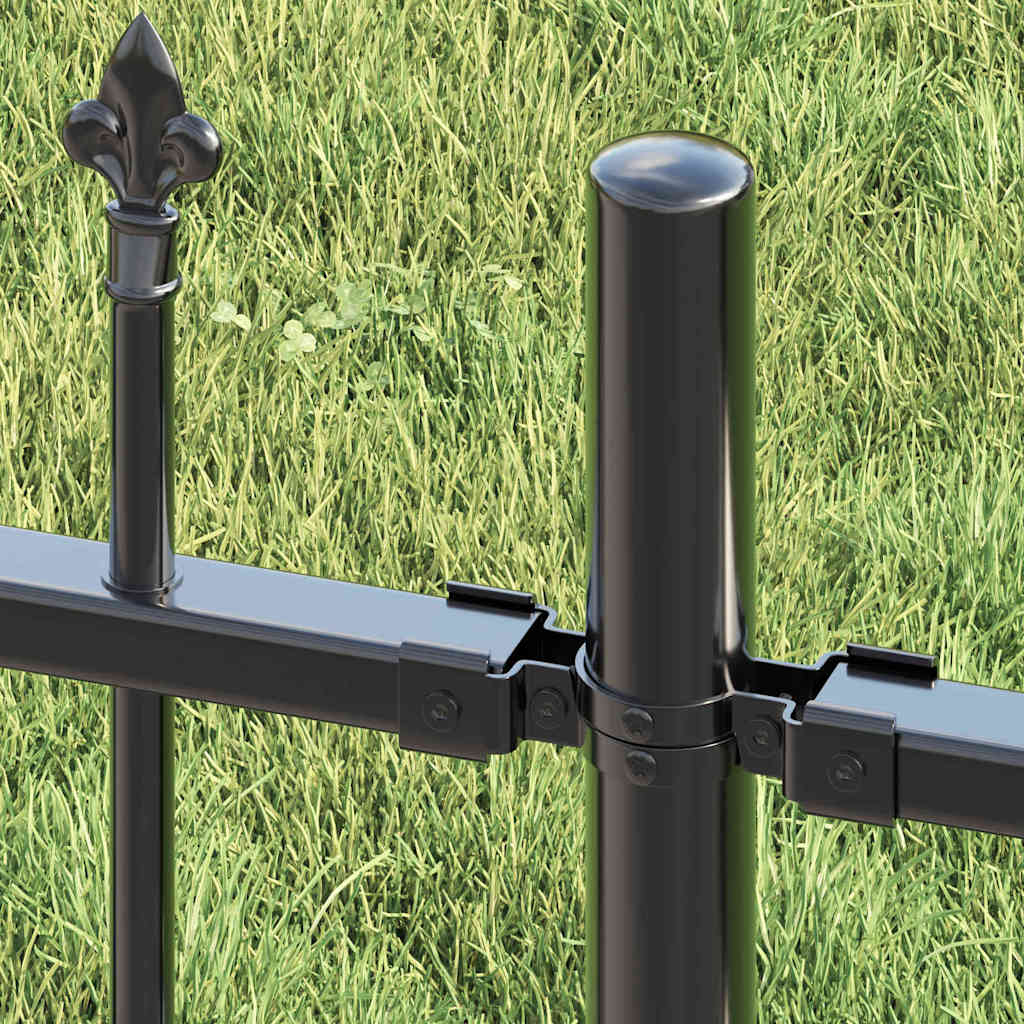 Garden Fence Woerden Gray 240 x 215 cm Powder Coated Steel