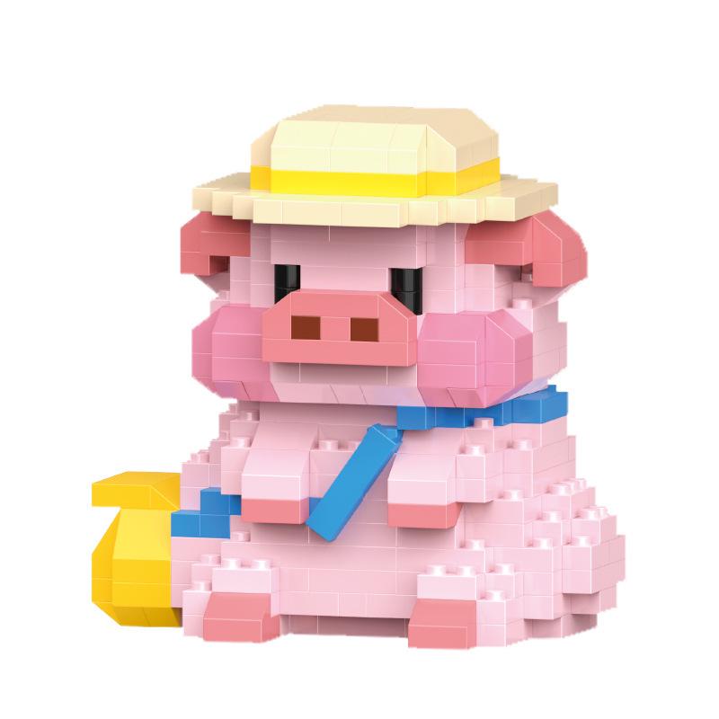 Игрушка-конструктор "Свинка" совместимая с Lego для детей - Мультяшное украшение и Подарок для детского сада