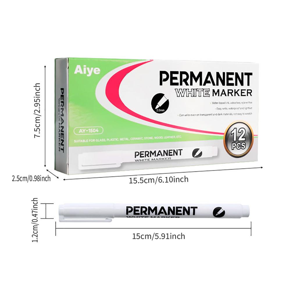 Белые, черные, красные маркеры 1,0 мм, масляная водостойкая ручка для краски для шерсти, холста, шин, стекла, камня, металла, маркеры для рисования граффити, канцелярские принадлежности