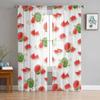 Summer Fruit Watermelon Sheer Curtains for Living Room Decoration Window Curtains for Kitchen Tulle Voile Organza Curtains