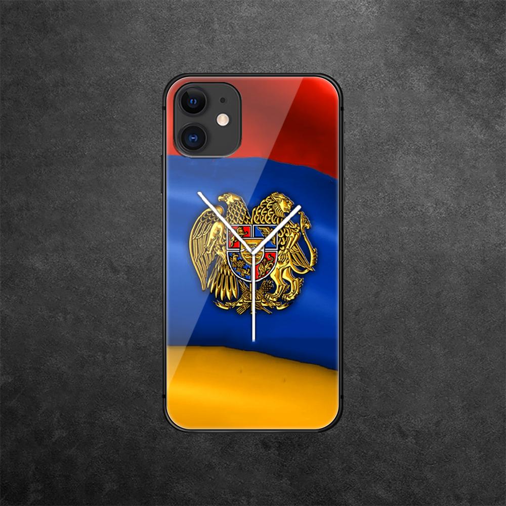 Чехол для телефона из закаленного стекла с гербом Армении для iPhone Samsung Galaxy OnePlus Oppo Xiaomi Redmi Note SA 7 8 9 10 11 12 13 14 20 21 22 53 Pro Ultra