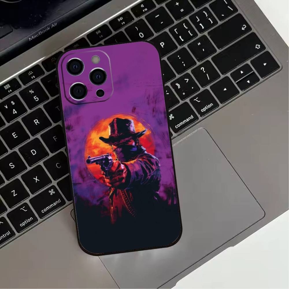Red Dead R-Redemption 2 Phone Case For iPhone17,16,15,14,13,12,11 Plus,Pro Max Soft Black Cover