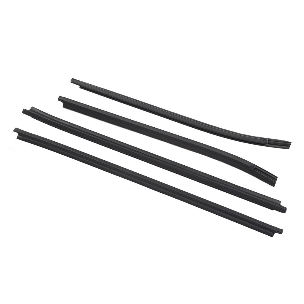 4PCS Window Moulding Trims Rubber 68161 0K010 Replacement for Toyota Hilux SR5 VIGO MK6 PICKUP 2005 To 2015