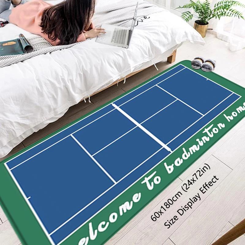 T-Tennis Court Hallwy Cartpet Living Room Rugs Foot Carpets Entrance Doormat Kawaii Rug Floor Mats Non-slip Mat Home Kitchen