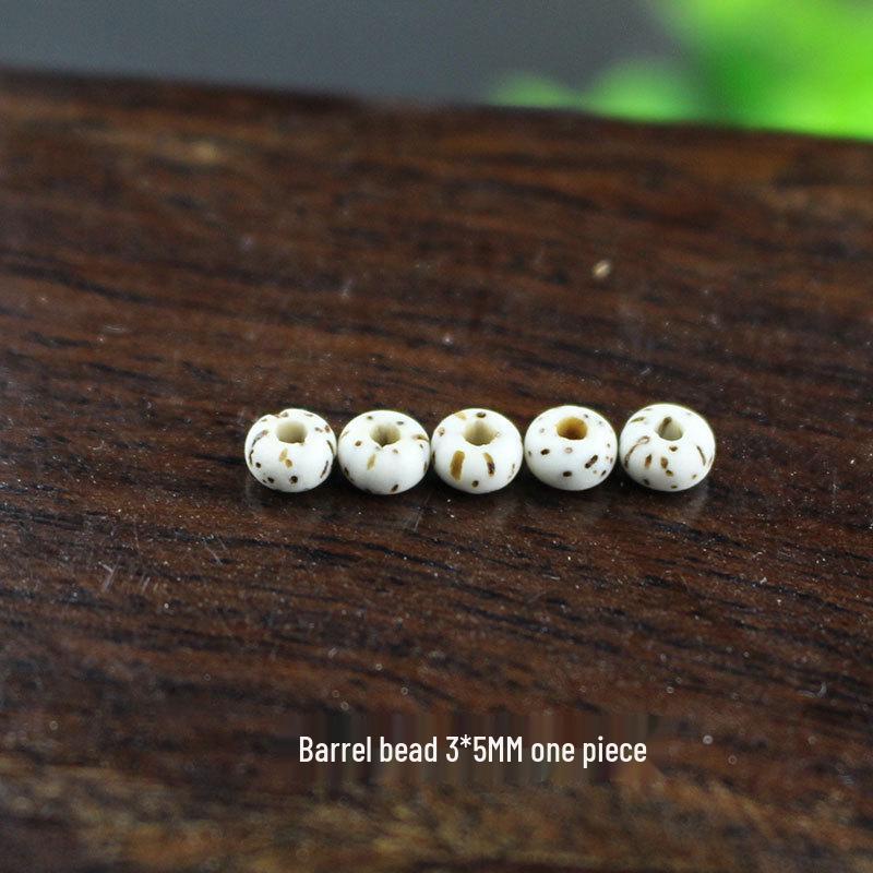 Star and Moon Bodhi Beads: Pure White High-Density 108 Bead Bracelet for DIY Prayer Accessories