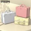 14 Inches Small Suitcase Simple Solid Color Suitcase Business Boarding Box Portable Makeup Storage Bags