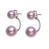 WUUISDNX Stunning Style Natural Pearl Stud Earrings In Silver Unique And Exaggerated Jewellery S925 Sterling Silver Earrings, White