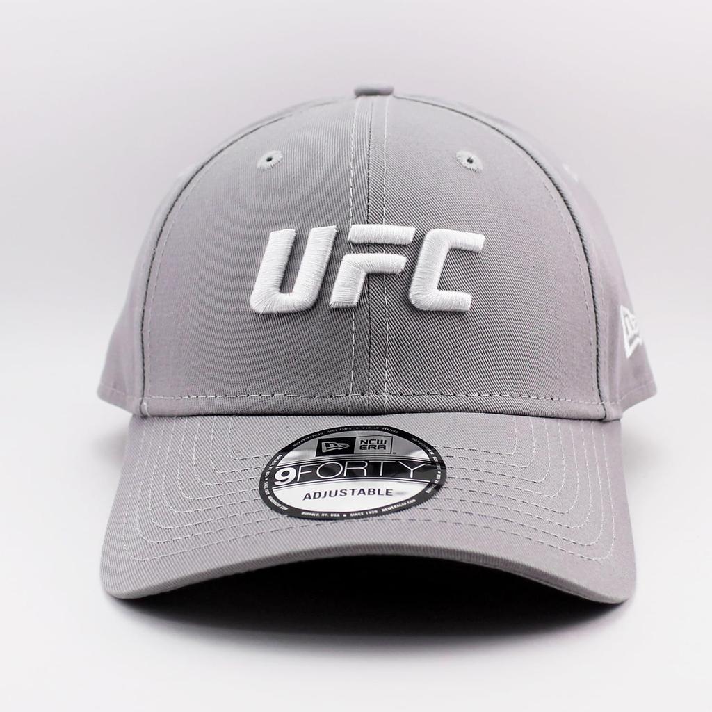 New Era 9FORTY Strapback Cap In Collaboration with the Featuring the Ultimate Fighting Championship Size UFC, Logo. Gray, 940. [Used]