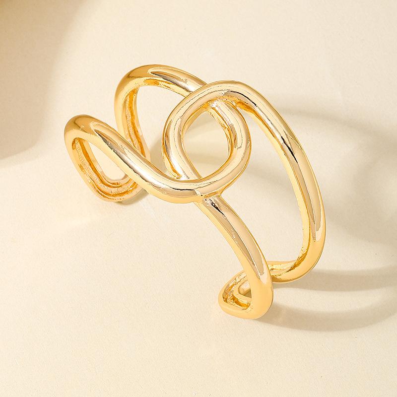 Модный глянцевый браслет-кольцо с крестообразным обхватом