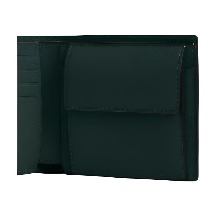 COACH Smooth Calfskin Wallet Mini Mens Dark Green