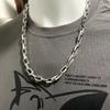 Silver Color Man Necklace Thick Layered Necklace Hip Hop Choker Men