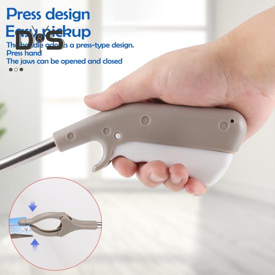 Trash Folder with Push Handle Design Foldable Portable Garbage Clip with Rubber Anti-Slip Chuck Storage Trash Clip