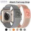 Нейлоновый ремешок Trail Loop для Apple Watch Ultra Ремешок 49мм 46мм 42мм 45мм 41мм 44мм 40мм 38мм Браслет для iWatch Серии 11 10 9 8 7 6 5 4 SE Аксессуар