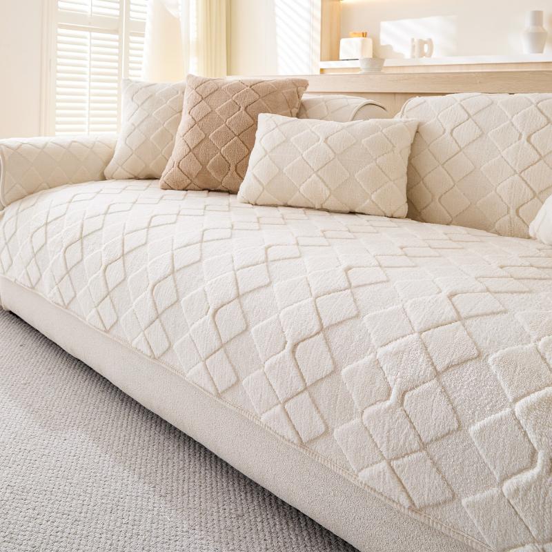 Шу хлопок пух диванная подушка утолщенная осень-зима плюш прямая строчка кожаный диван подушка на сиденье грязеотталкивающая простая нескользящая наволочка