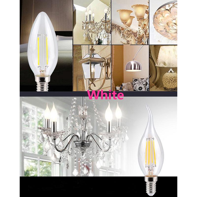 E14 4W ретро Эдисон светодиодная лампа накаливания лампа Ac180-240V стеклянная лампочка новая