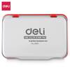 Deli 9891 Small Red Quick-Dry Ink Pad (10-Pack)