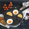 DOACT Pancake Pan, Pancake Plate, Heat-Resistant, Multi-Purpose, 5-Cavity Omelet Pan, Round, for Fried Eggs, Hamburgers, and Dumplings