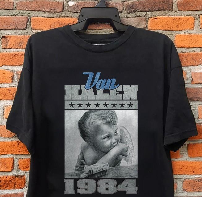 Van Halen 1984 Album T-Shirt Retro Rock Band Graphic Tee Unisex S-5XL