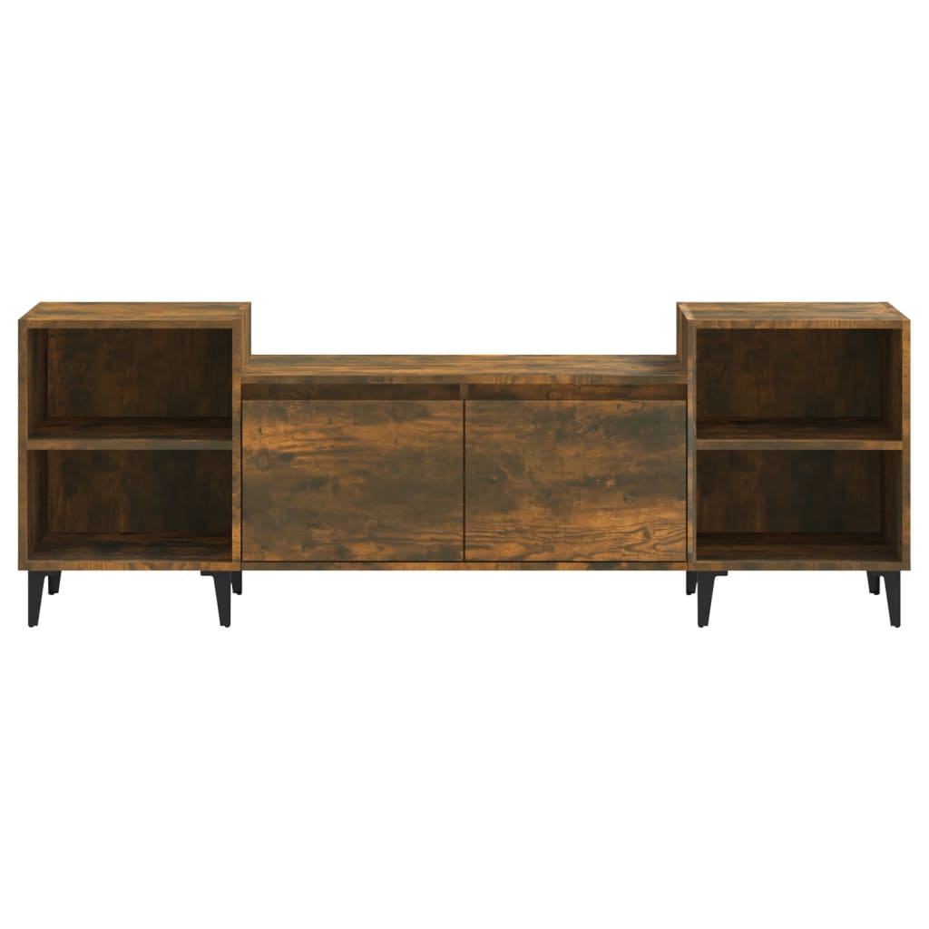TV Cabinet Smoked Oak 160 x 35 x 55 cm Wood Based Panel