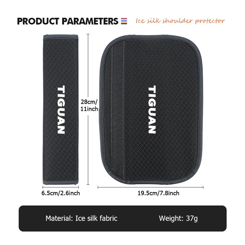 BAD1 28cm Car Seat Belt Shoulder Net Breathable Guard For Volkswagen VW Tiguan Scirocco Sagitar Magotan 4 5 6 7 MK4 MK5