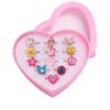 6/9/12/36pcs Cute Adjustable Rings Children Girls Pretend Play Makeup Toys Cartoon Crystal Jewelry Alloy Animal Enamel Rings