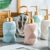 European Irregular Ceramic Lotion Bottle Bathroom Accessories Gold Press Head Hand Sanitizer Portable Dispensing Soap Dispenser