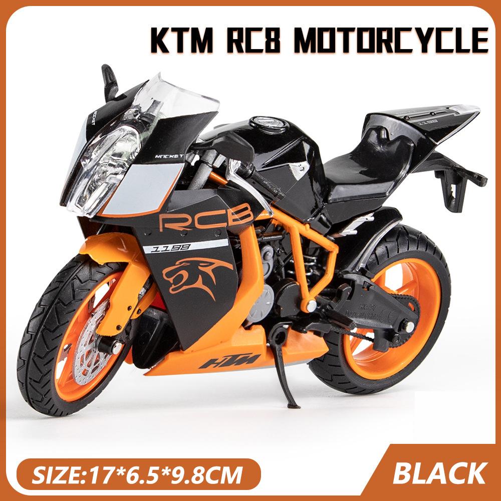 1/12 HTM Rc8 Alloy Motorcycle Model Diecasts Sport Racing Motorcycle Vehicles Decoration Ornaments Toys for Kid Boys’ Gifts