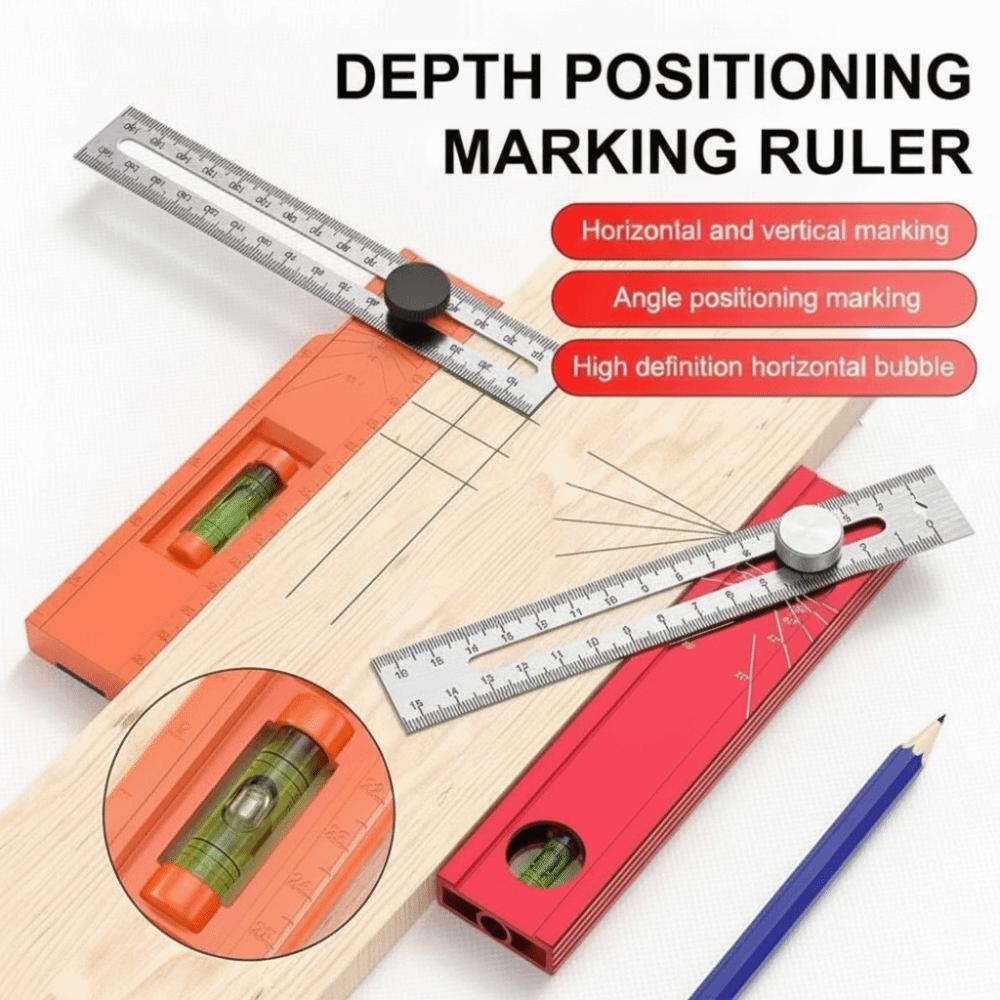 Foldable Marking Protractor Multi-Function Gauge Tool Folding Ruler Carpenter DIY