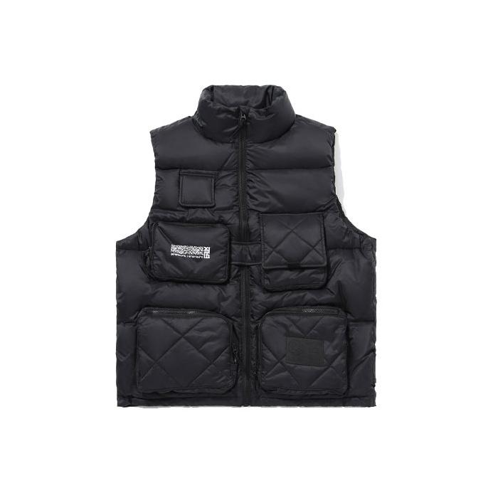 Жилет Li Ning Badfive Basketball Series White Duck Down, новый стандарт, черные мужские жилеты AMRQ031-3