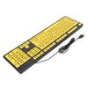 104 Keys Large Print Computer Keyboard USB Wired Keyboard for Students Elderly Visually Impaired Individuals