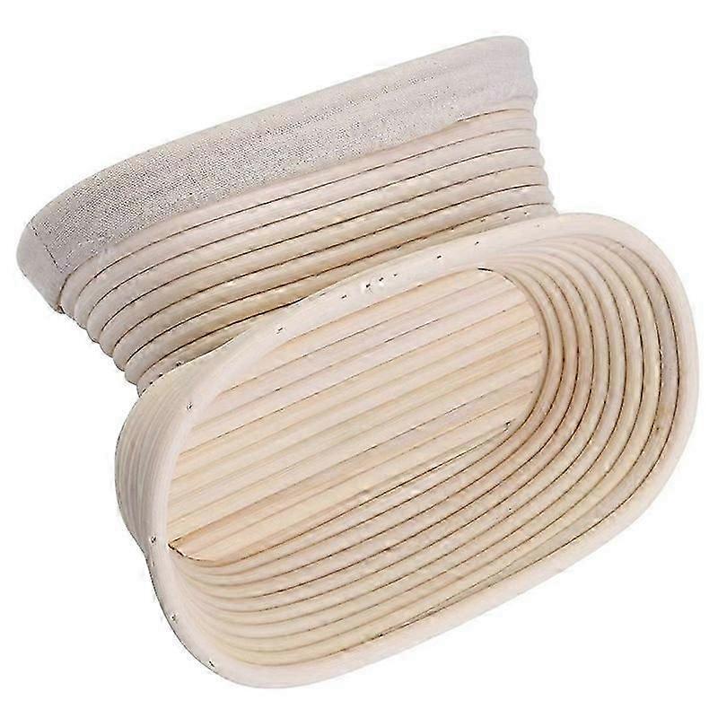 1 Set 10 Inch Bread Proofing Basket, Proofing Basket + Cloth Liner + Dough Scraper + Bread Lame & 2