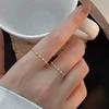 Gang Drill Open Ring Female S925 Sterling Silver Light Luxury Minority High Sense Korean Style Graceful and Fashionable Ring