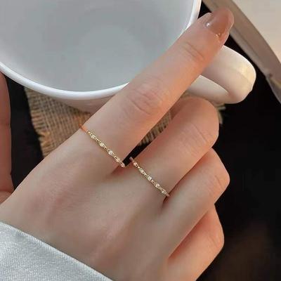 Кольцо Gang Drill Open Ring для женщин из стерлингового серебра S925, легкое, роскошное, в стиле меньшинства, в корейском стиле, изящное и модное