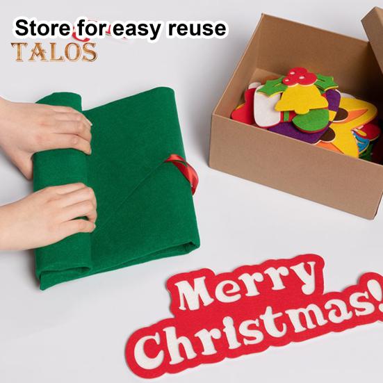 Рождественская елка из фетра своими руками для малышей, большая светящаяся рождественская елка с Санта-звездой, конфетными фигурками, детская развивающая игрушка