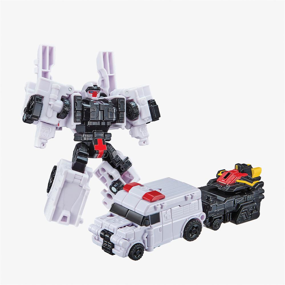 Young Toys Тобот Мини Дак+Ссен+Бум Набор из 3 трансформирующихся роботов (Скорая помощь, Полиция, Пожарная машина)