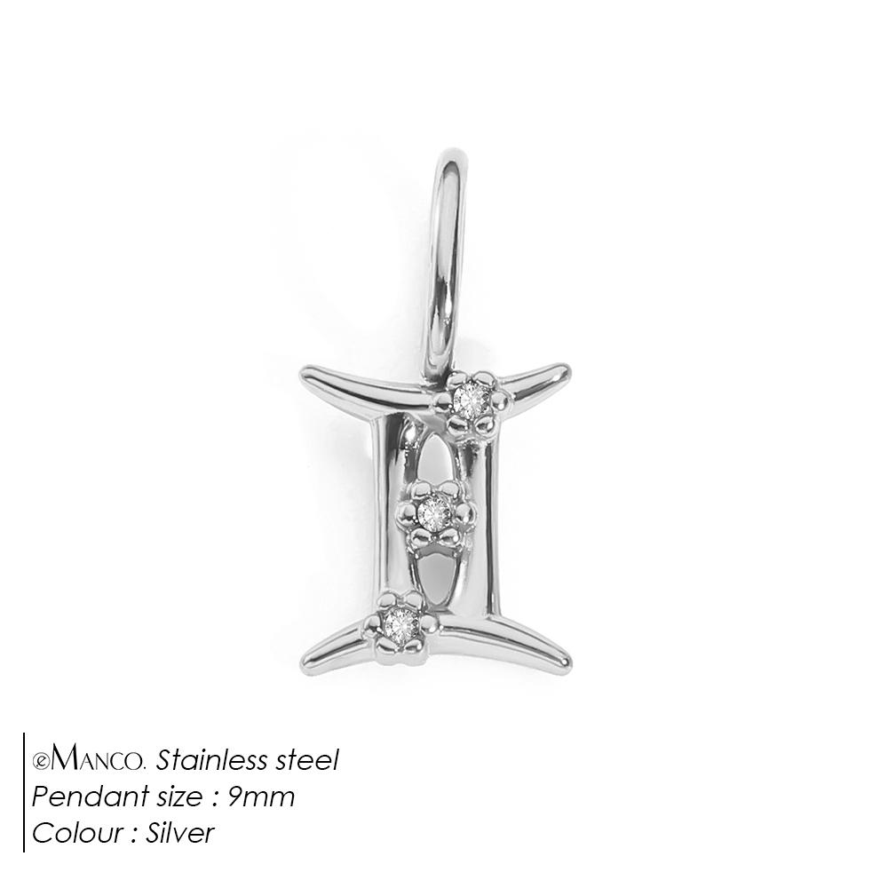eManco Stainless Steel Star Zodiac Sign 12 Constellation Pendant Accessories for Necklace Women Man Jewelry Gifts
